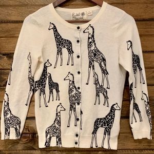 Anthropologie Field Flower Giraffe Cardigan